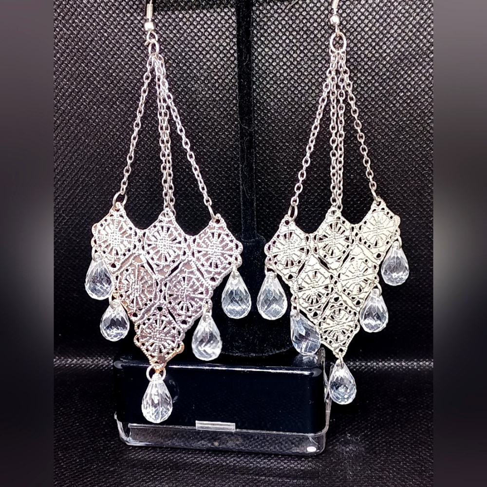 Long dangling earrings